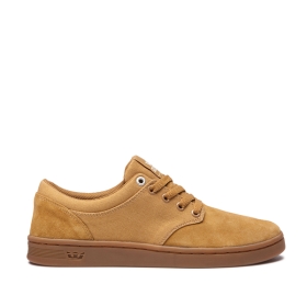 Supra Mens CHINO COURT Low Top Shoes Tan/gum | US-45603